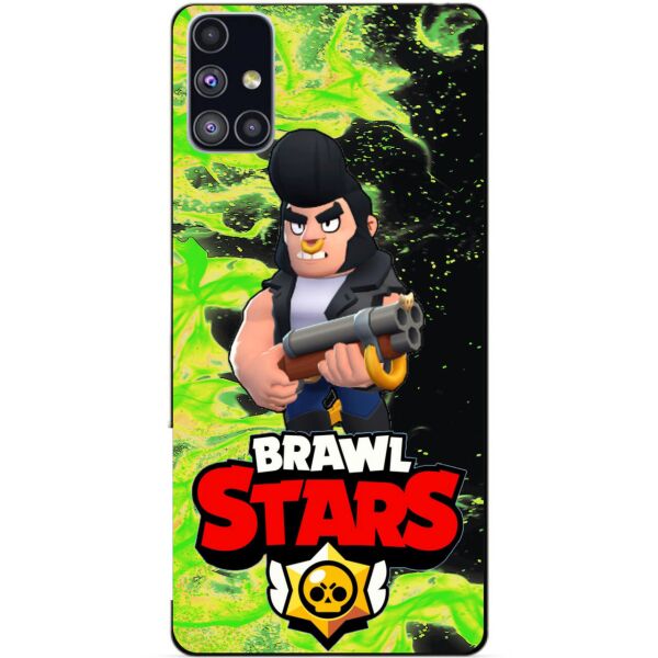 

Силиконовый бампер чехол Candy для Samsung M51 с Героем Brawl Stars Булл