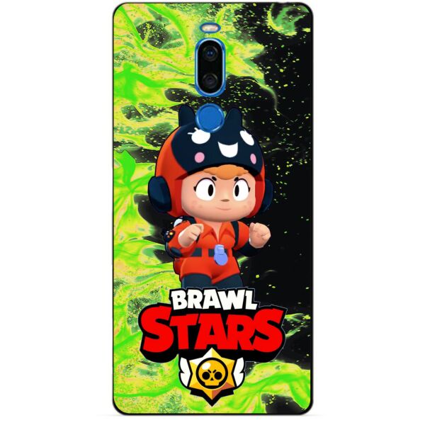 

Силиконовый бампер чехол Candy для Meizu X8 с Героем Brawl Stars Беа снайпер