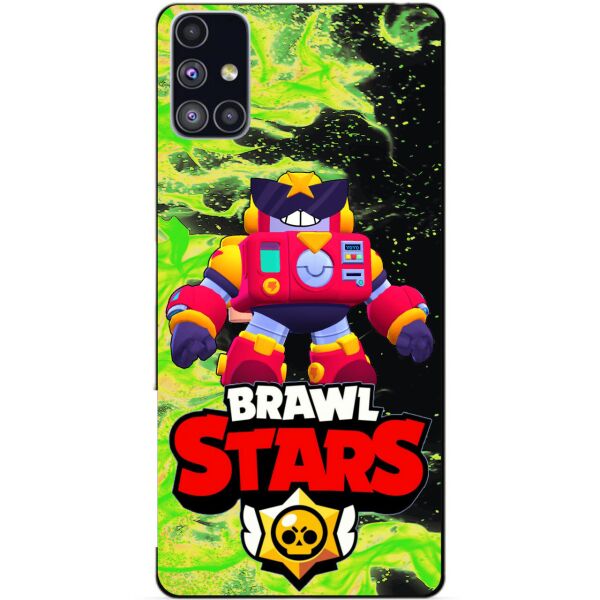

Силиконовый бампер чехол Candy для Samsung M51 с Героем Brawl Stars Вольт