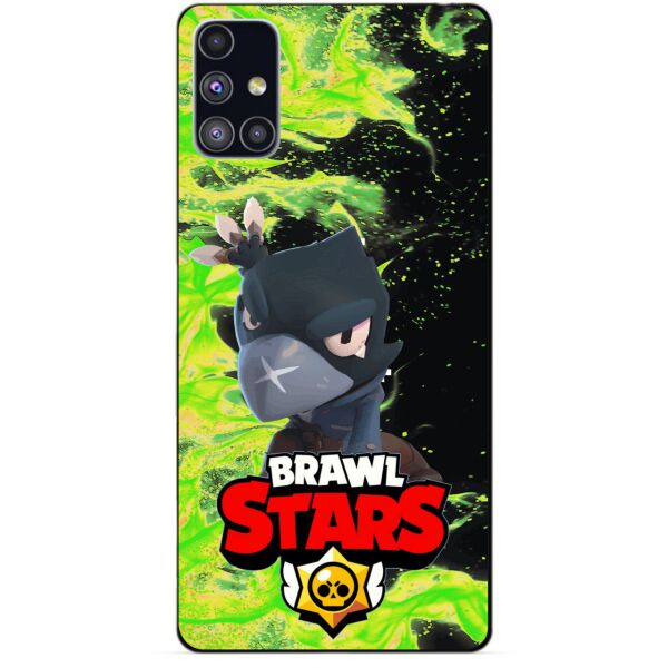 

Силиконовый бампер чехол Candy для Samsung M51 с Героем Brawl Stars Ворон