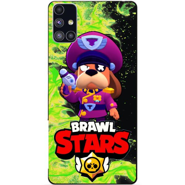 

Силиконовый бампер чехол Candy для Samsung M51 с Героем Brawl Stars Генерал Гавс