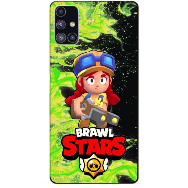 

Силиконовый бампер чехол Candy для Samsung M51 с Героем Brawl Stars Джесси