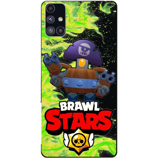 

Силиконовый бампер чехол Candy для Samsung M51 с Героем Brawl Stars Дэррил
