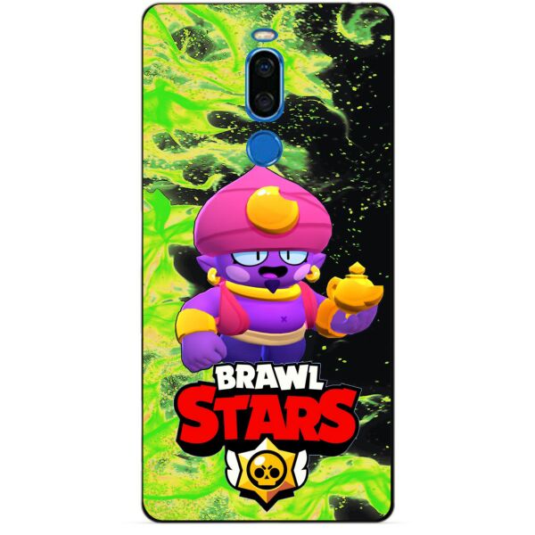 

Силиконовый бампер чехол Candy для Meizu X8 с Героем Brawl Stars Джин