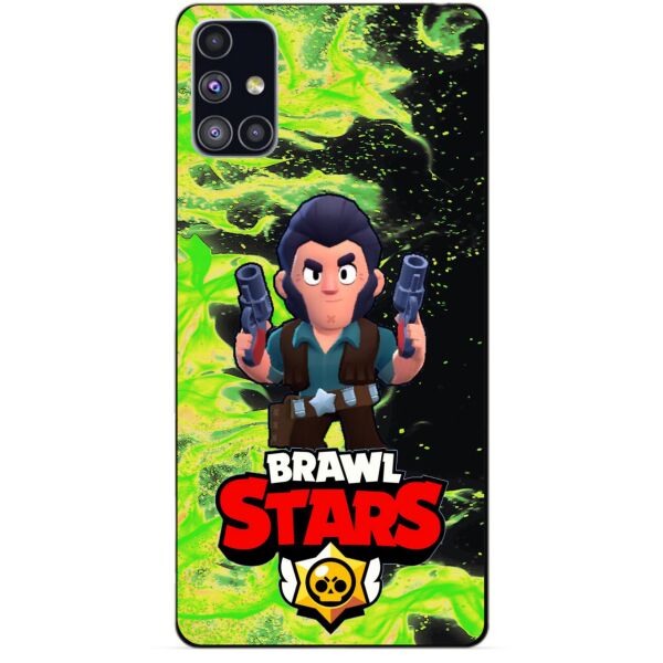 

Силиконовый бампер чехол Candy для Samsung M51 с Героем Brawl Stars Кольт