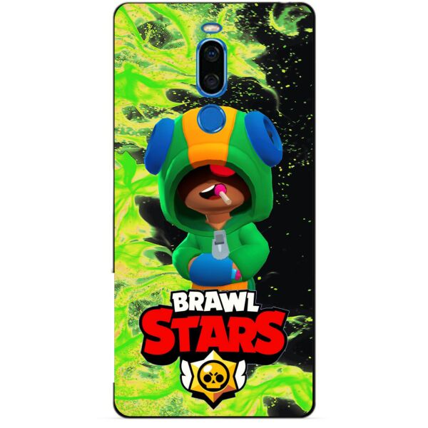 

Силиконовый бампер чехол Candy для Meizu X8 с Героем Brawl Stars Леон
