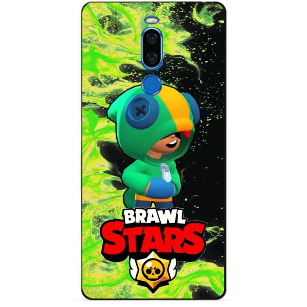 

Силиконовый бампер чехол Candy для Meizu X8 с Героем Brawl Stars Леон Бравл