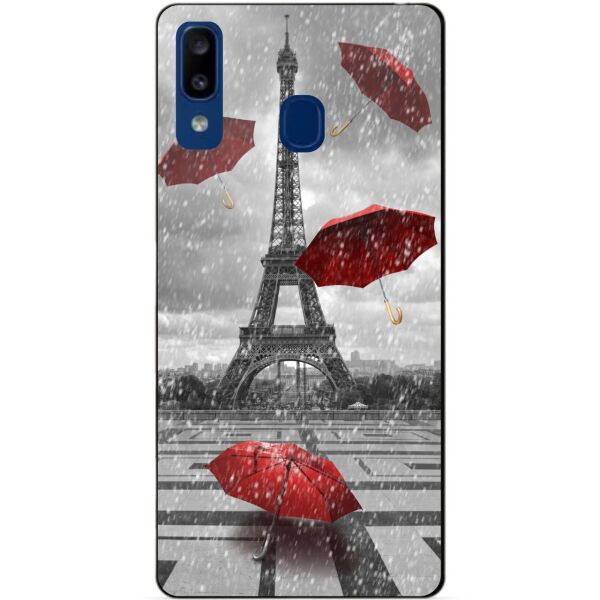 

Силиконовый чехол Candy для Samsung A20 2019 Galaxy A205f с рисунком Дождь в Париже