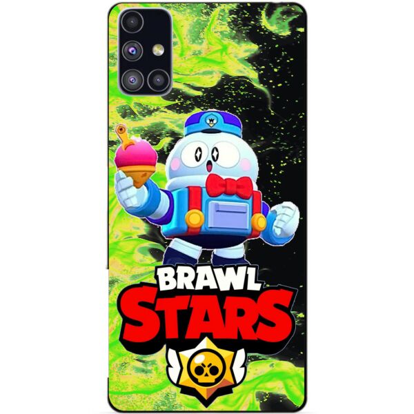 

Силиконовый бампер чехол Candy для Samsung M51 с Героем Brawl Stars Лу