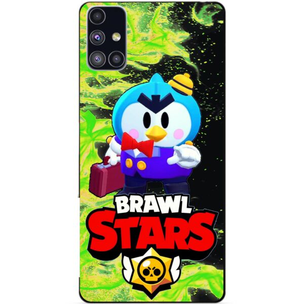 

Силиконовый бампер чехол Candy для Samsung M51 с Героем Brawl Stars Мистер П.