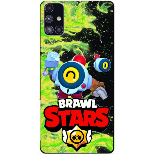 

Силиконовый бампер чехол Candy для Samsung M51 с Героем Brawl Stars Нани