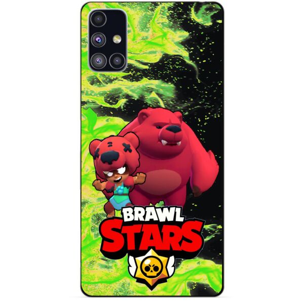 

Силиконовый бампер чехол Candy для Samsung M51 с Героем Brawl Stars Нита Мишка
