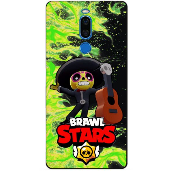 

Силиконовый бампер чехол Candy для Meizu X8 с Героем Brawl Stars Поко