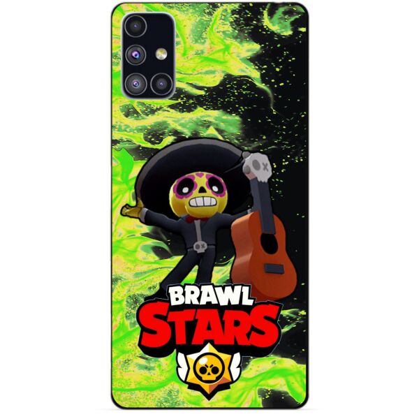

Силиконовый бампер чехол Candy для Samsung M51 с Героем Brawl Stars Поко