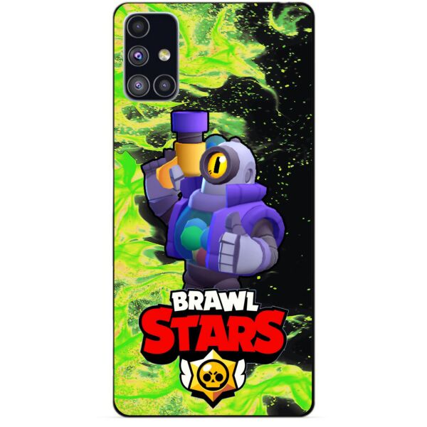 

Силиконовый бампер чехол Candy для Samsung M51 с Героем Brawl Stars Рико