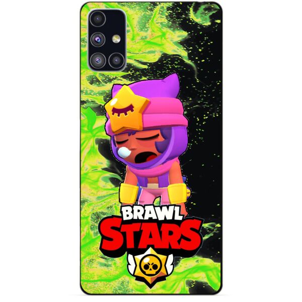 

Силиконовый бампер чехол Candy для Samsung M51 с Героем Brawl Stars Сэнди