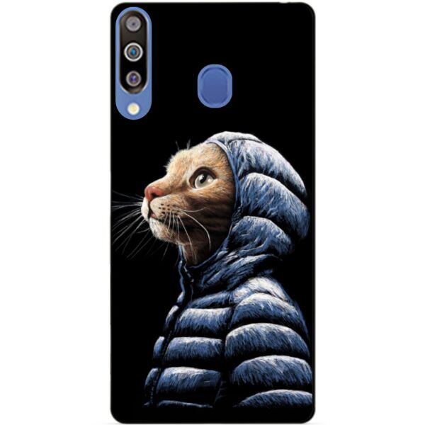 

Бампер силиконовый чехол Candy для Samsung A20s 2019 Galaxy A207f с рисунком Кот в куртке
