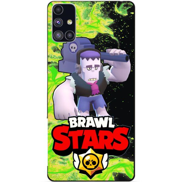 

Силиконовый бампер чехол Candy для Samsung M51 с Героем Brawl Stars Фрэнк