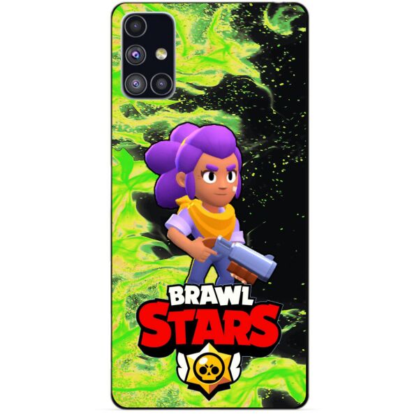 

Силиконовый бампер чехол Candy для Samsung M51 с Героем Brawl Stars Шелли