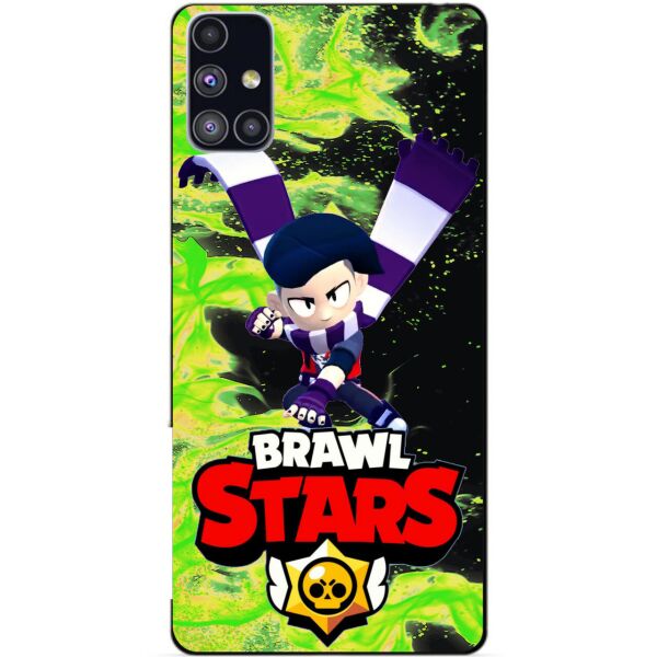 

Силиконовый бампер чехол Candy для Samsung M51 с Героем Brawl Stars Эдгар