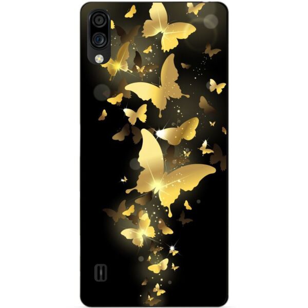 

Силиконовый чехол бампер Candy для ZTE Blade A5 2020 с рисунком Золотые бабочки