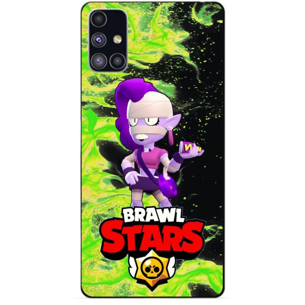 

Силиконовый бампер чехол Candy для Samsung M51 с Героем Brawl Stars Эмз