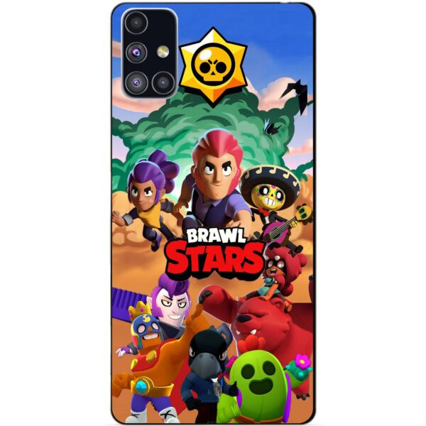 

Силиконовый бампер чехол Candy для Samsung M51 с рисунком Brawl Stars