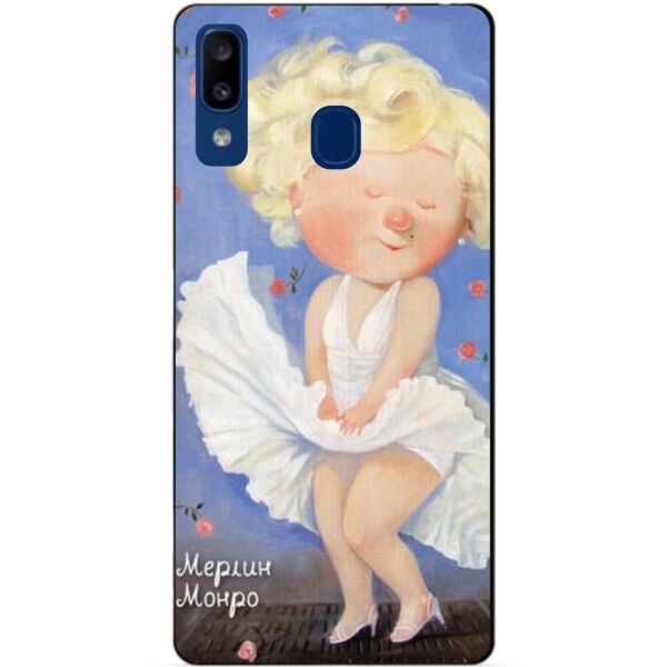 

Силиконовый чехол Candy для Samsung A20 2019 Galaxy A205f с рисунком Монро Гапчинская