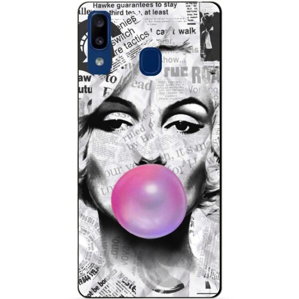 

Силиконовый чехол Candy для Samsung A20 2019 Galaxy A205f с рисунком Монро с жвачкой