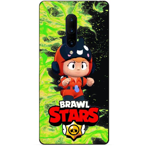 

Силиконовый бампер чехол Candy для OnePlus 7 Pro с Героем Brawl Stars Беа Снайпер
