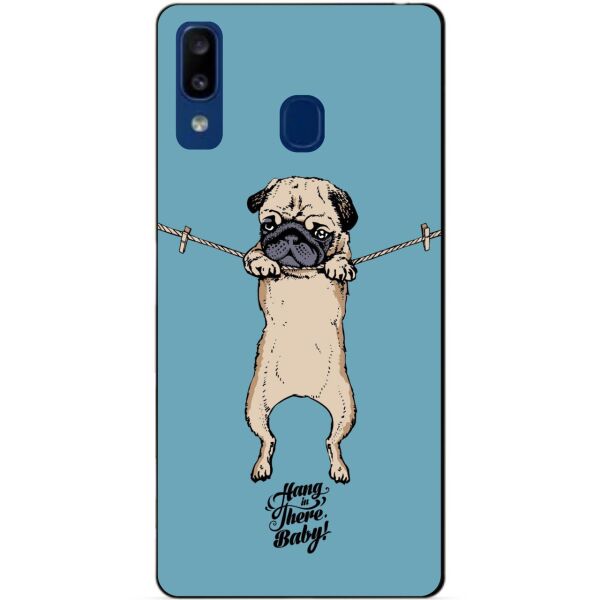 

Силиконовый чехол Candy для Samsung A20 2019 Galaxy A205f с рисунком Мопс на веревочке