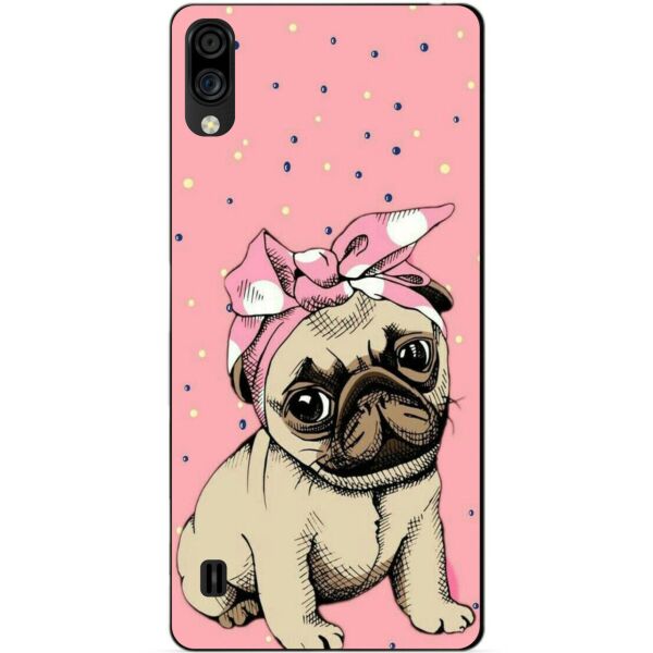 

Силиконовый чехол бампер Candy для ZTE Blade A5 2020 с рисунком Мопс