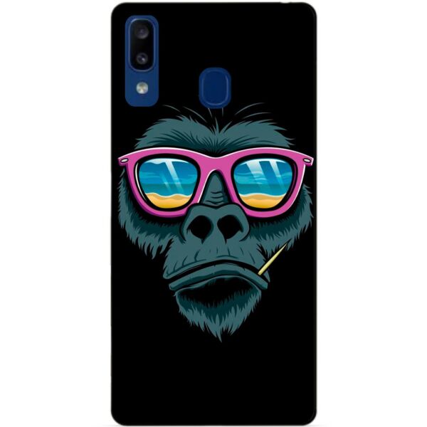 

Силиконовый чехол Candy для Samsung A20 2019 Galaxy A205f с рисунком Обезьяна в очках