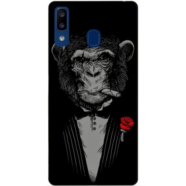 

Силиконовый чехол Candy для Samsung A20 2019 Galaxy A205f с рисунком Обезьяна с сигарой