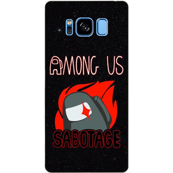 

Силиконовый бампер чехол Candy для Samsung S8 рисунком Саботаж Among Us