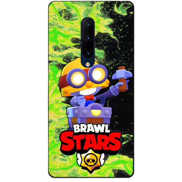 

Силиконовый бампер чехол Candy для OnePlus 7 Pro с Героем Brawl Stars Карл