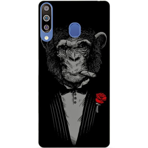

Бампер силиконовый чехол Candy для Samsung A20s 2019 Galaxy A207f с рисунком Обезьяна с сигарой