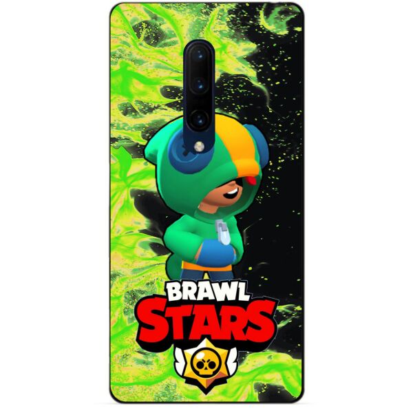 

Силиконовый бампер чехол Candy для OnePlus 7 Pro с Героем Brawl Stars Леон Бравл