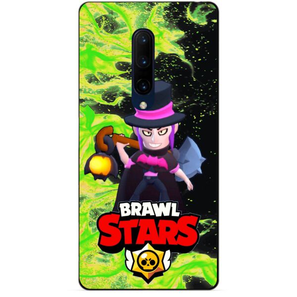 

Силиконовый бампер чехол Candy для OnePlus 7 Pro с Героем Brawl Stars Мортис