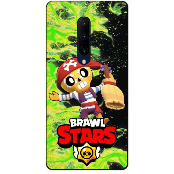 

Силиконовый бампер чехол Candy для OnePlus 7 Pro с Героем Brawl Stars Поко пират