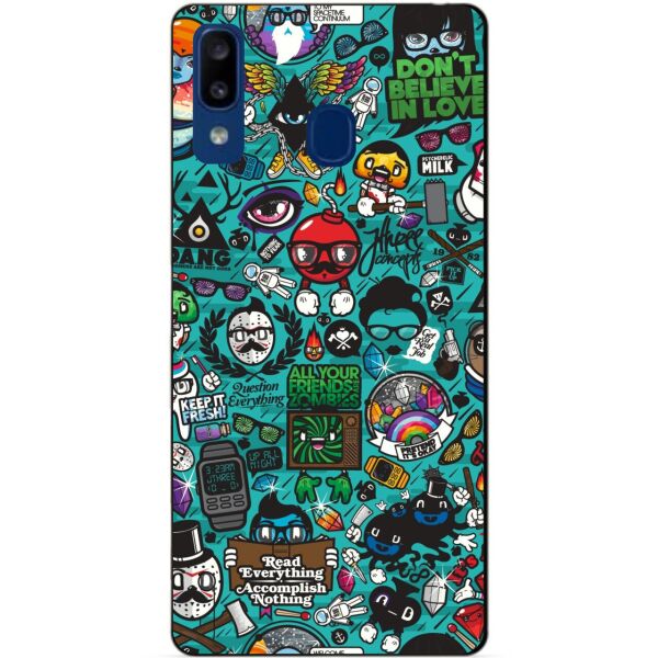 

Силиконовый чехол Candy для Samsung A20 2019 Galaxy A205f с рисунком Стикеры