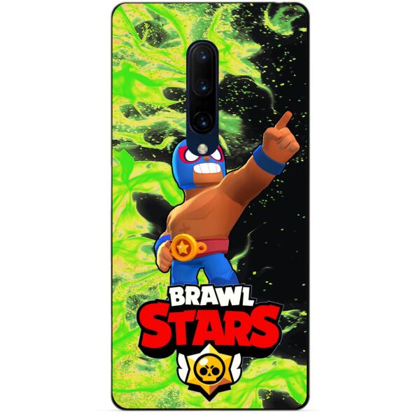 

Силиконовый бампер чехол Candy для OnePlus 7 Pro с Героем Brawl Stars Эль Примо