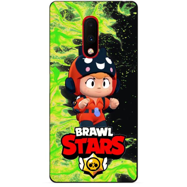 

Силиконовый бампер чехол Candy для OnePlus 7 с Героем Brawl Stars Беа Снайпер