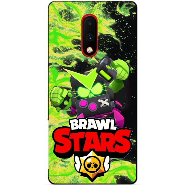 

Силиконовый бампер чехол Candy для OnePlus 7 с Героем Brawl Stars Вирус Бит