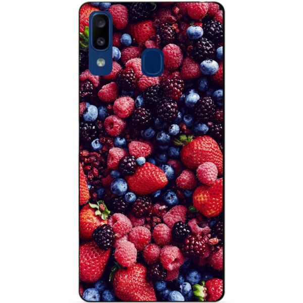 

Силиконовый чехол Candy для Samsung A20 2019 Galaxy A205f с рисунком Ягоды
