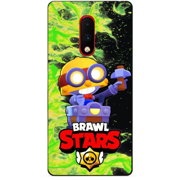 

Силиконовый бампер чехол Candy для OnePlus 7 с Героем Brawl Stars Карл