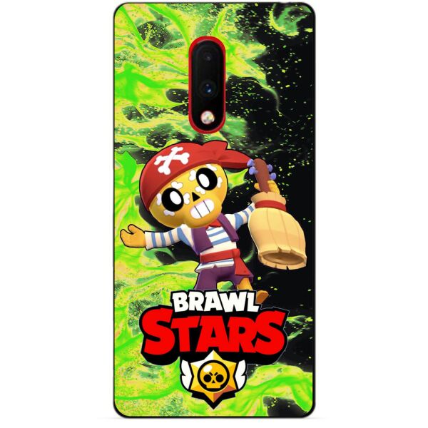 

Силиконовый бампер чехол Candy для OnePlus 7 с Героем Brawl Stars Поко пират