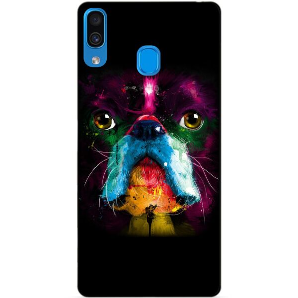 

Бампер силиконовый чехол Candy для Samsung A30 2019 Galaxy A305f с рисунком Бульдог