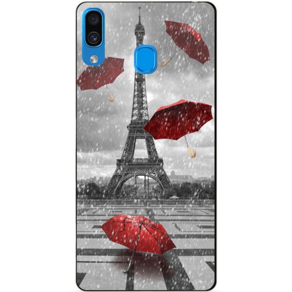 

Силиконовый чехол Candy для Samsung A30 2019 Galaxy A305f с рисунком Дождь в Париже