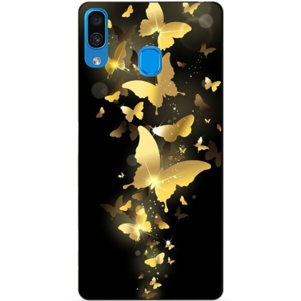 

Силиконовый чехол Candy для Samsung A30 2019 Galaxy A305f с рисунком Золотые бабочки